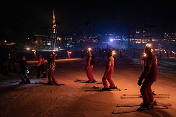 24 hours skiing in two days, Les Menuires