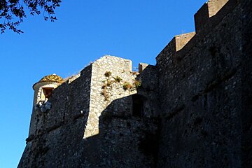 a round turret on the corner of a fort