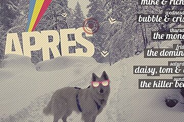 a poster for apres ski