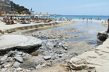 beach destroyed after recent storms