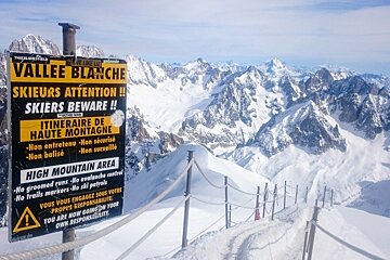 view from the Aiguille du midi