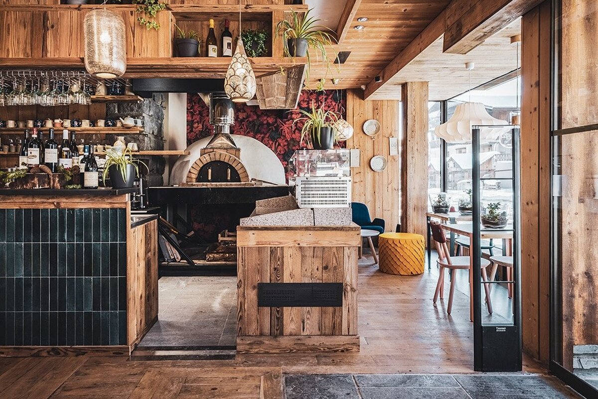Interior at Velvette concept store and restaurant in Les Gets