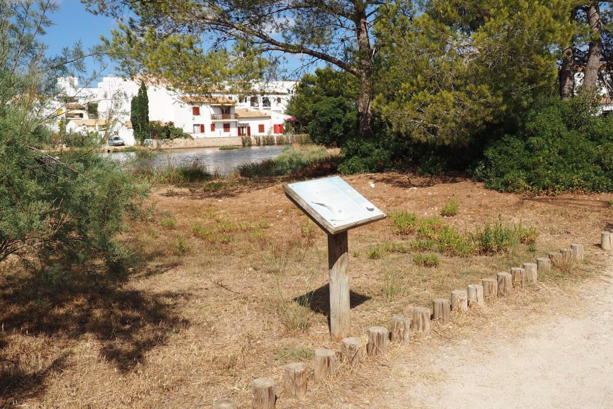 Information boards about birds in Mallorca