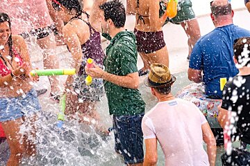 Fiesta del Agua (Water Party) at Es Paradis, San Antonio