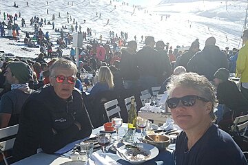 two people sat at a restaurant