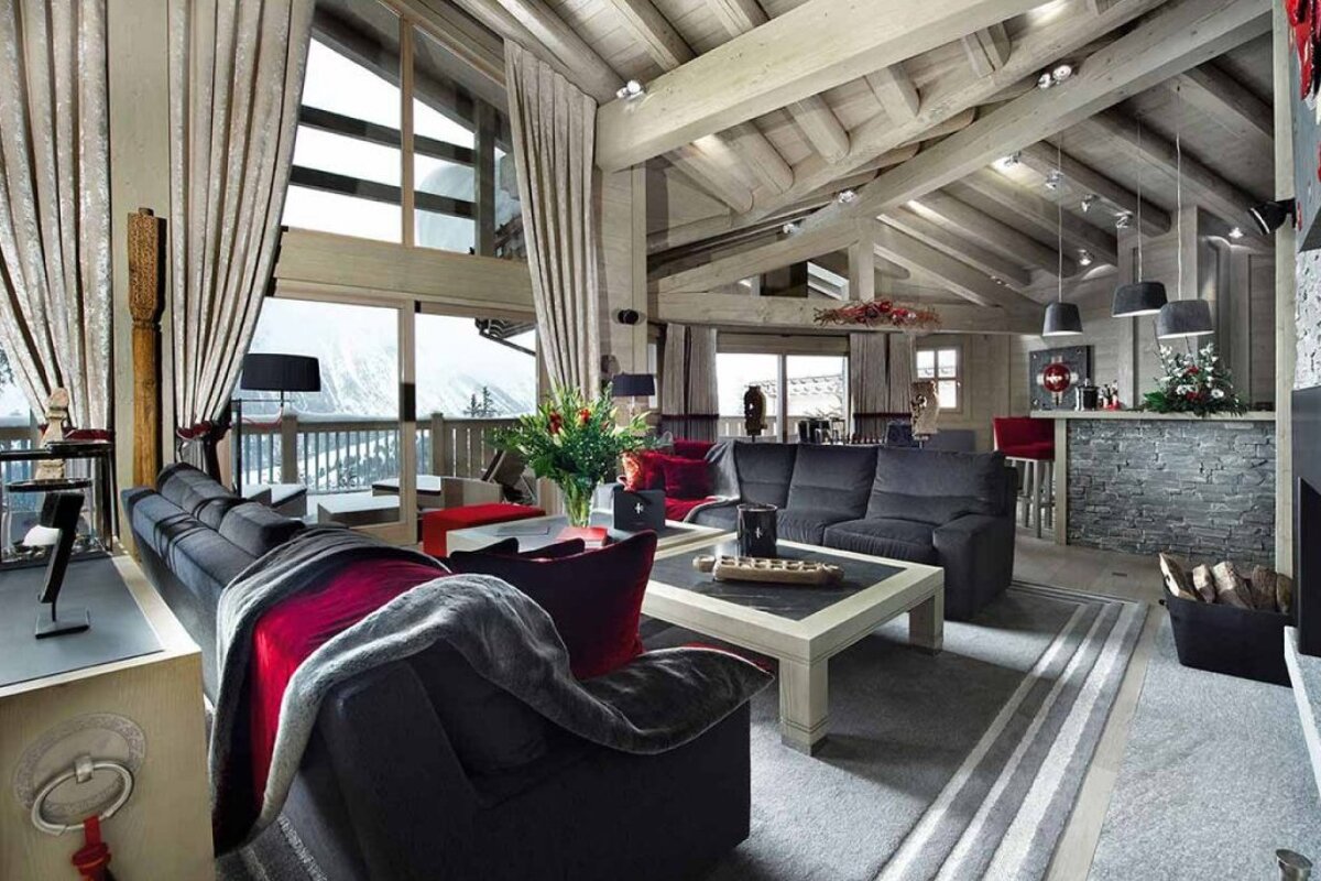 Le K2 Palace Hotel, Courchevel lounge room 