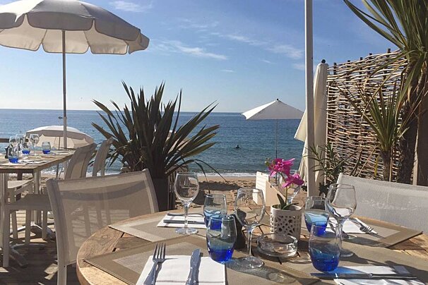 Belle Plage Beach Club, Cannes terrace