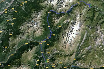 Cycle route map for alpe dhuez col de la croix de fer