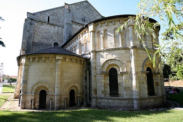 the sandstone exterior of a church
