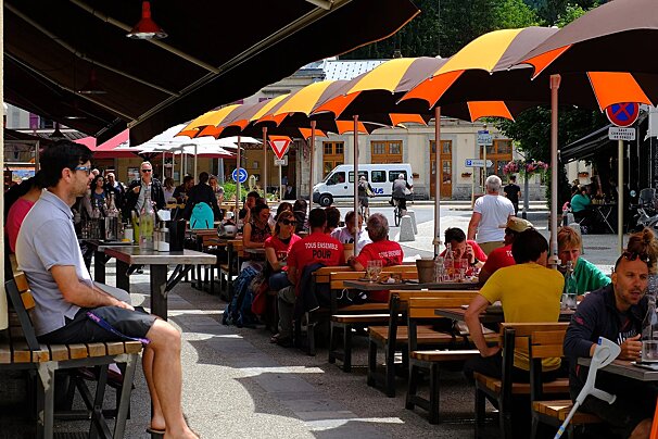 Moo Bar & Restaurant, Chamonix restaurant terrasse