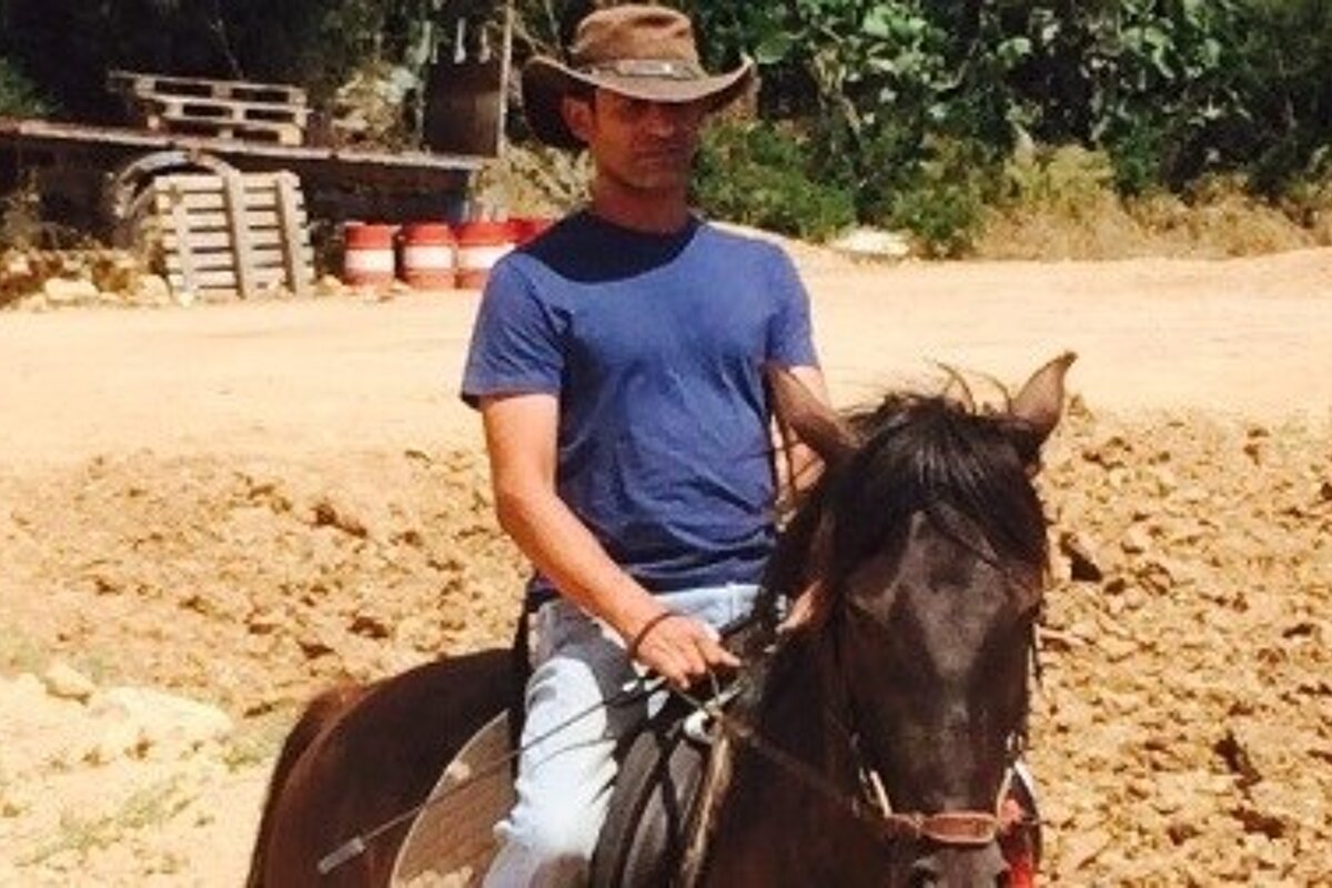 man on a horse in mallorca