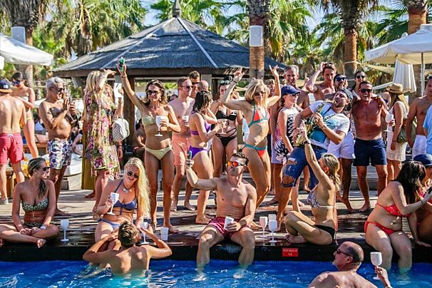 people partying at Nikki Beach