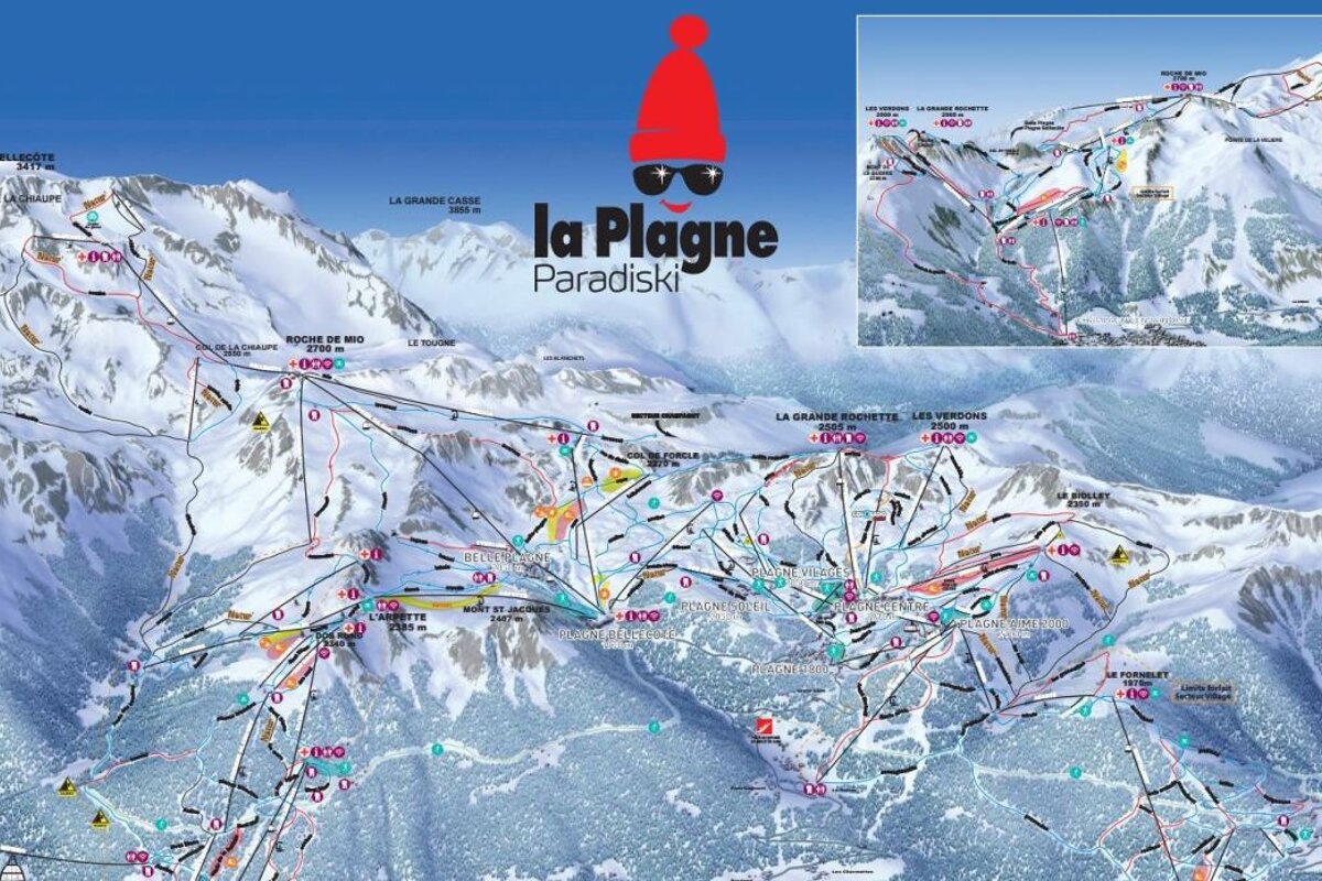 2016-17 La Plagne piste maps