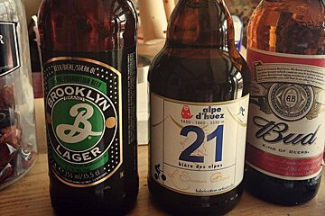 three beers on the bar