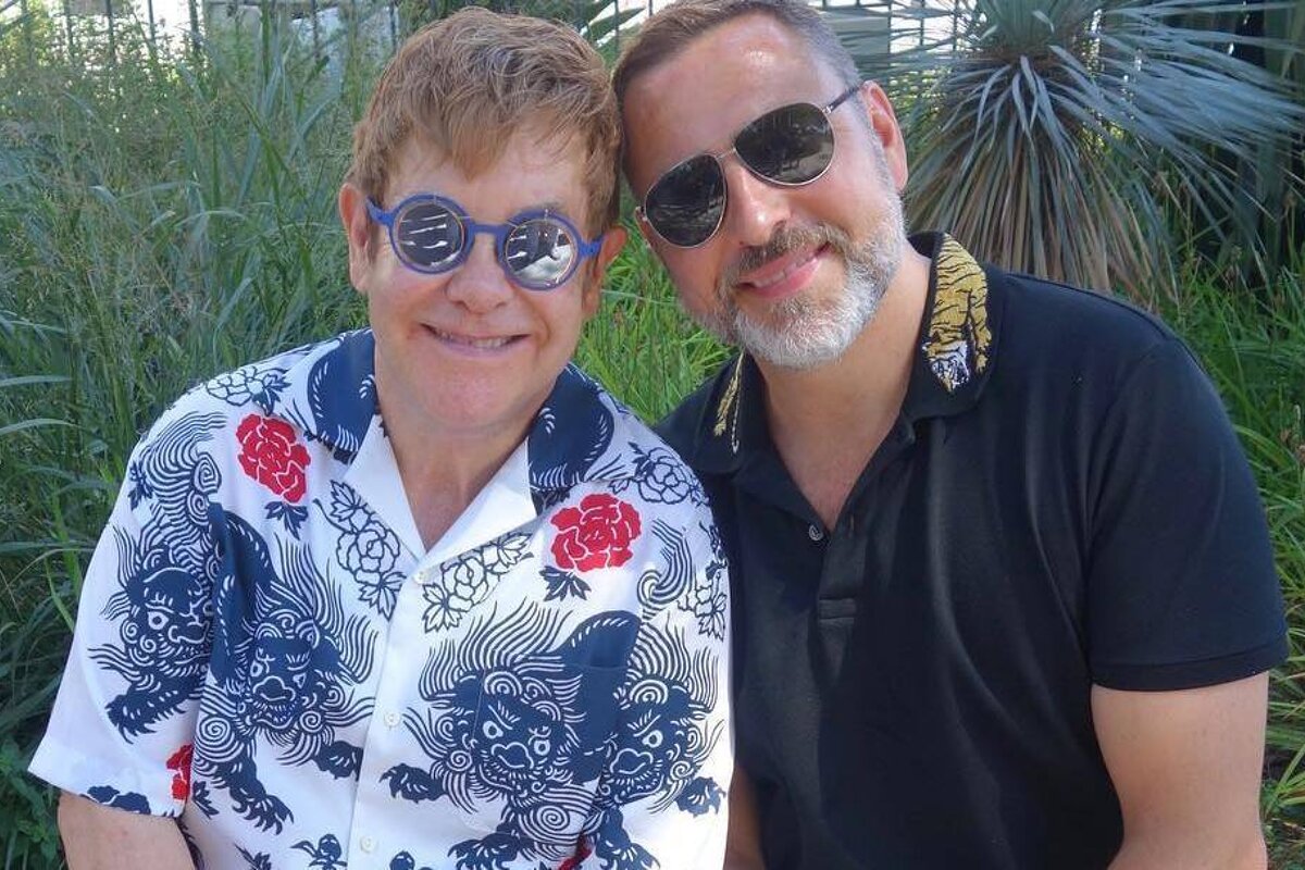 Elton John & David Furnish in Nice