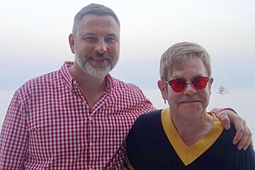 David Walliams & Elton John in Cote d'Azur