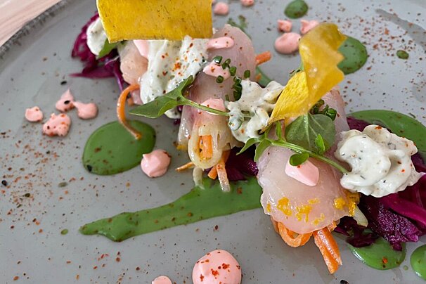 plated dish at Urbano Mar