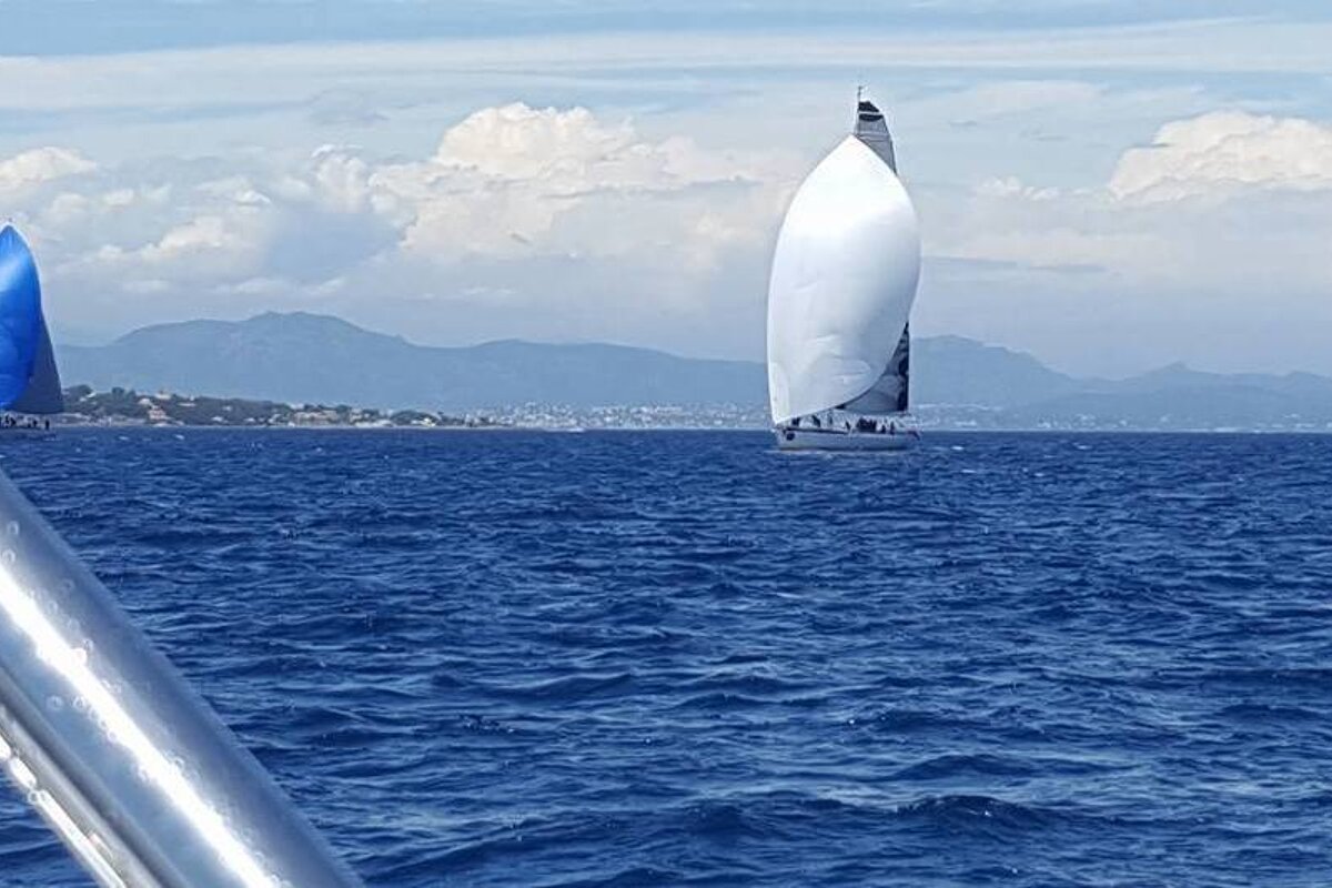 two yachts in the golfe of Saint Tropez