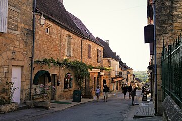 the main shopping street in Domme