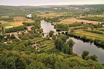 view over the pains below Domme