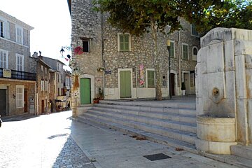 stone steps and a square in la colle sur loup