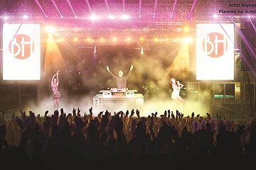An artist impression of a dj set for bh