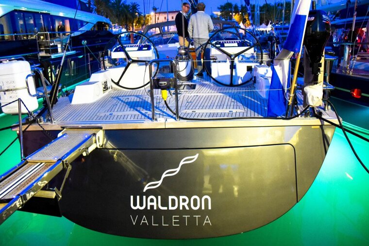 Stunning sailing yacht illuminates the water