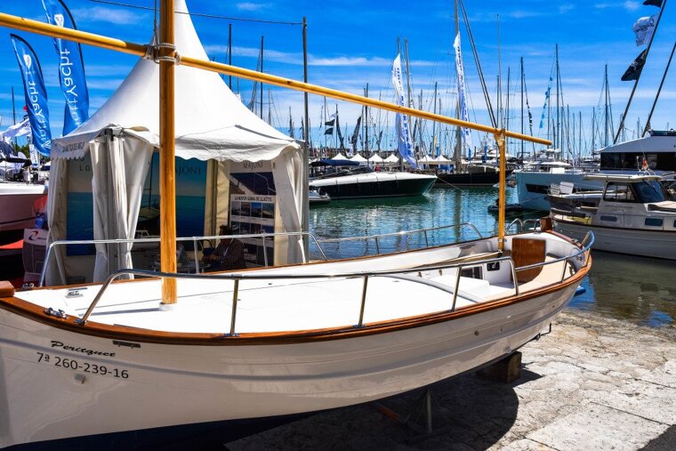 A traditional Mallorcan Llaüt at palma boat show 2017
