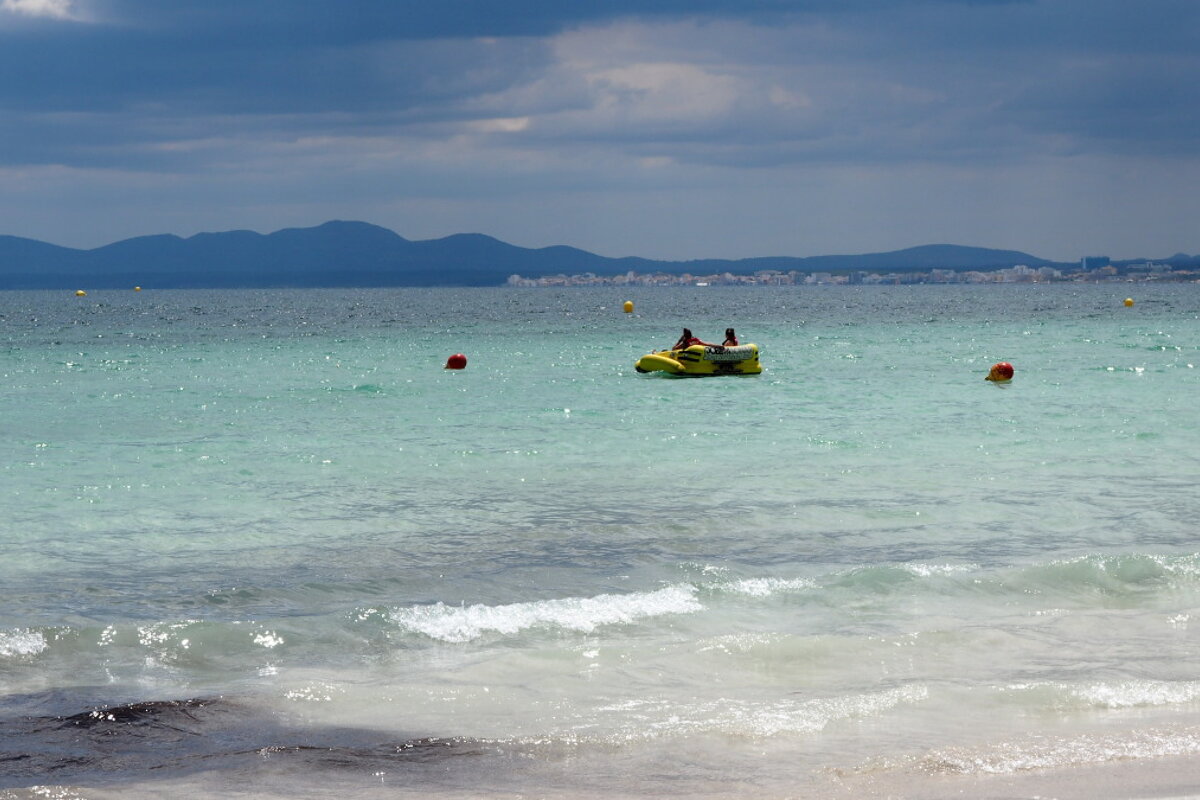 infalatables on the sea in majorca