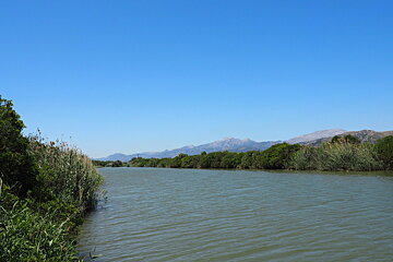a river leading into a mallorcan nature reserve