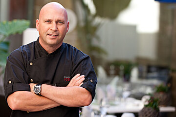 an image of Chef Marc Fosh in black uniform