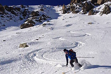 skier at brevent chamonix