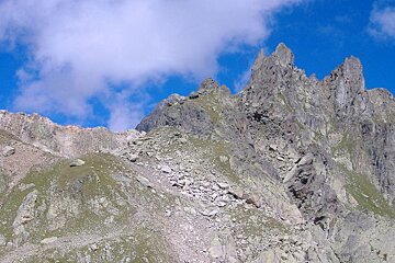 Chamonix hiking route from Brevent Planpraz to Lac Cornu