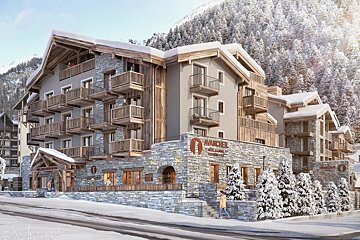 an artists impression of a hotel in Val d'Isere