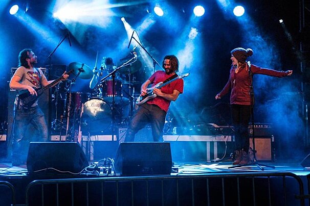 a band on stage