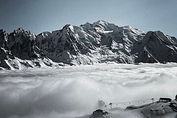 Mont Blanc above the clouds