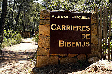 a sign at the entrance to some caves