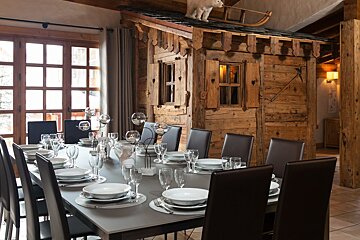 La Ferme de mon Grand-Pere Chalet, Meribel Centre dining area