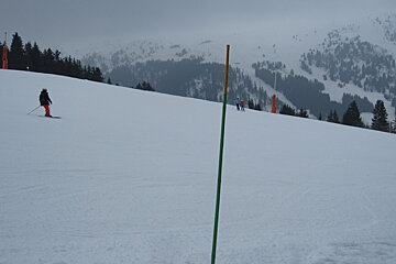 yellow piste pole