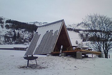 a barbecue area in les arcs