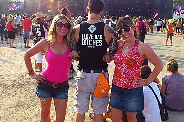 An image of people partying at musilac music festival