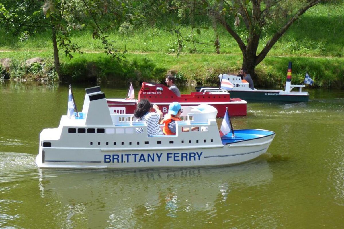 A white boat with brittany ferry written on it