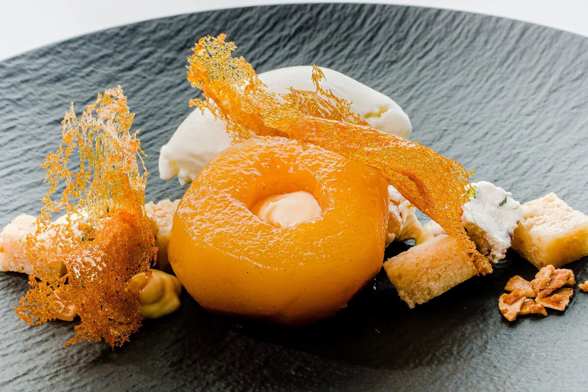 dessert at Es Castell restaurant