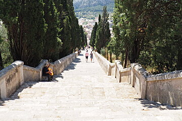lots of steps in the old town of Pollensa