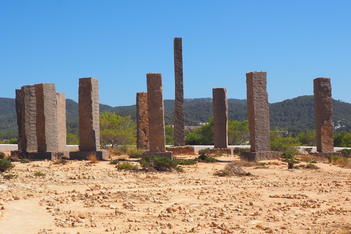 a group of stones in ibiza