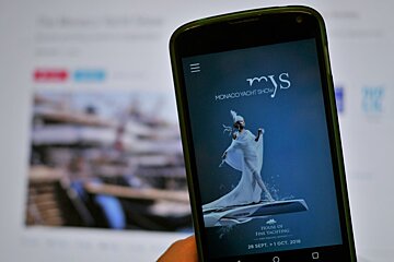 an image of a phone with a new app for monaco yacht show