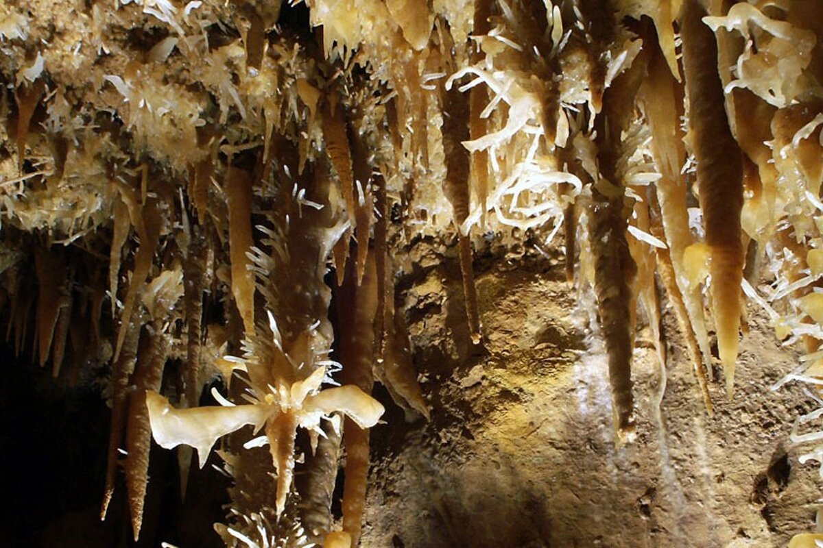 rock formation within a cave at cadouin