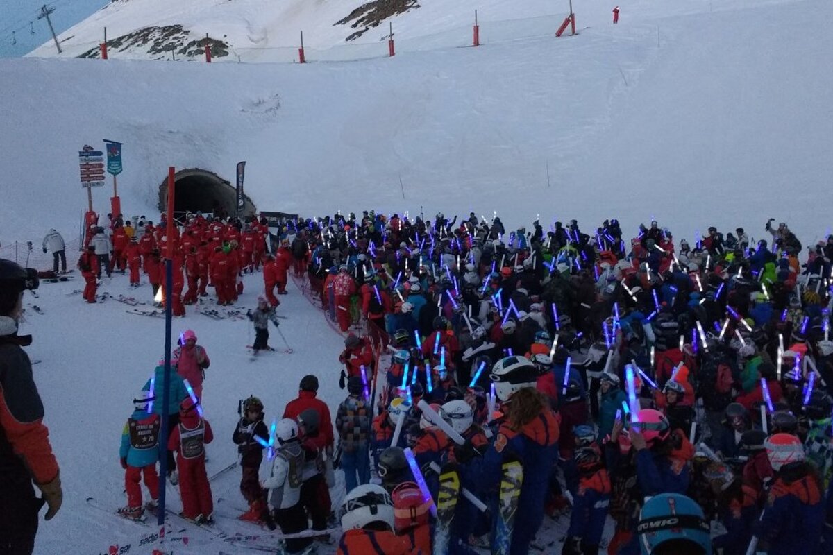 world record torchlit descent