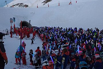 world record torchlit descent