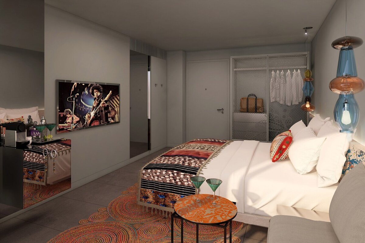 W Ibiza Hotel, Santa Eulalia double bedroom